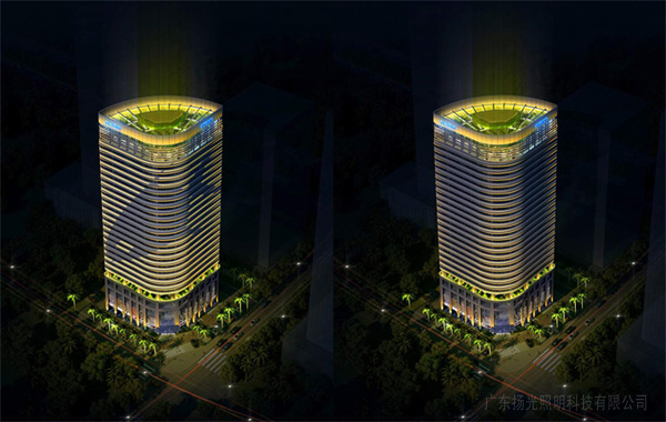 南洋國(guó)際樓體亮化燈光效果圖